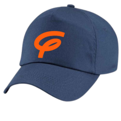 Unisex Beechfield Cap with Orange F and Flair Logo - Navy