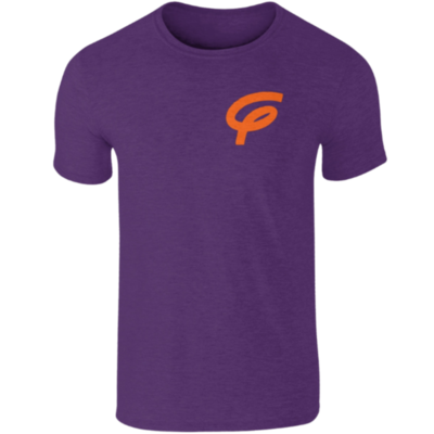 Flair SoftStyle Ringspun T-Shirt with Orange F - Purple - Mens