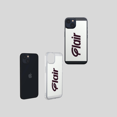 IPHONE 13 CLEAR CASE WITH BLACK FLAIR