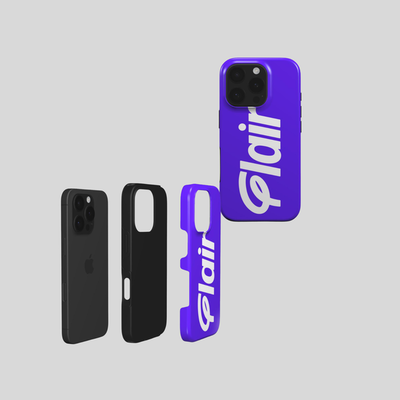 IPHONE 13 TOUGH CASE PURPLE WITH WHITE FLAIR