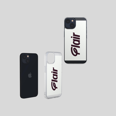 IPHONE 14 CLEAR CASE WITH BLACK FLAIR