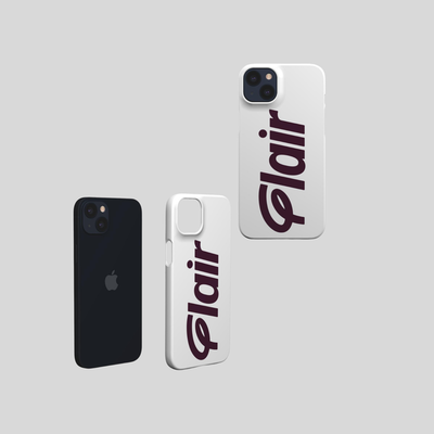 IPHONE 14 SNAP CASE WHITE WITH BLACK FLAIR