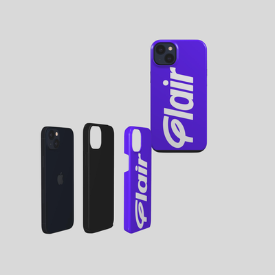 IPHONE 14 TOUGH CASE PURPLE WITH WHITE FLAIR