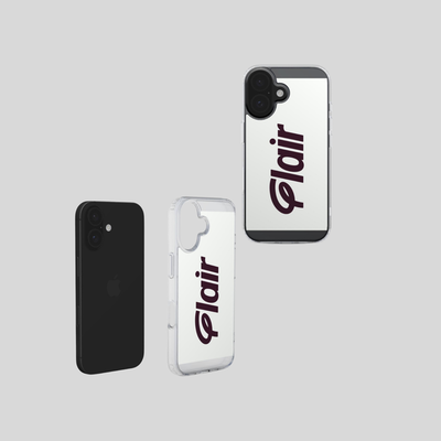 IPHONE 16 CLEAR CASE WITH BLACK FLAIR