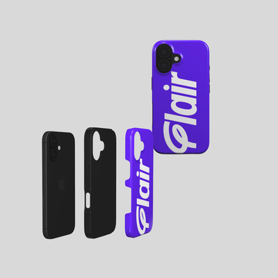 IPHONE 16 TOUGH CASE PURPLE WITH WHITE FLAIR