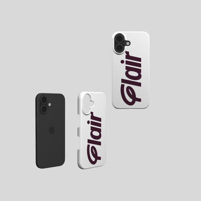 IPHONE 17 SNAP CASE WHITE WITH BLACK FLAIR