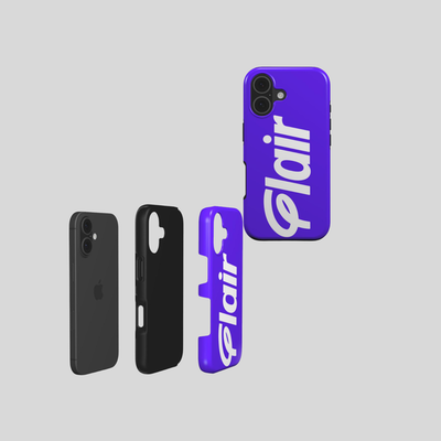 IPHONE 17 TOUGH CASE PURPLE WITH WHITE FLAIR