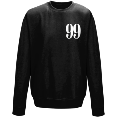 Flair Sweatshirt with White Large 99 - Black - Mens
