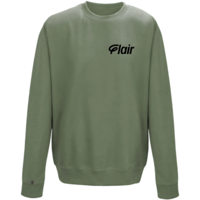 Flair Sweatshirt with Black Flair Logo - Green - Mens