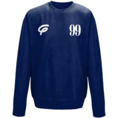 Flair Sweatshirt with White F and White 99 - Navy - Mens