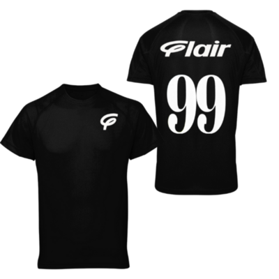 Flair TriDri Performance T-Shirt with White F with Flair 99 - Black - Mens