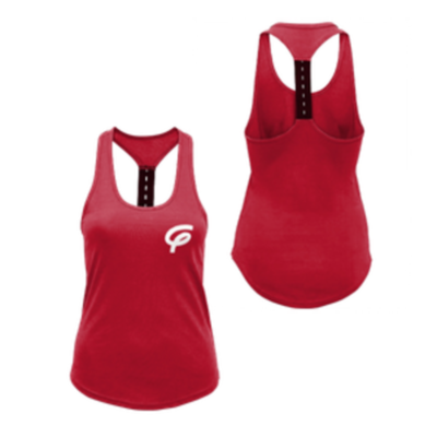 WOMENS TRIDRI PERFORMANCE STRAP BACK VEST - RED - Adult
