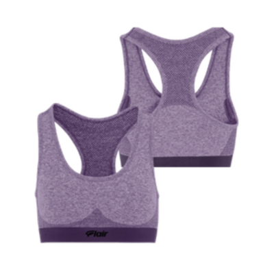 WOMENS SPORTS BRA WITH BLACK FLAIR - PURPLE - Adult