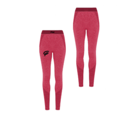 WOMENS TRIDRI SEAMLESS 3D FIT SPORTS LEGGINGS WITH BLACK FLAIR - BURGUNDY