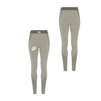 WOMENS TRIDRI SEAMLESS 3D FIT SPORTS LEGGINGS WITH WHITE FLAIR - OLIVE