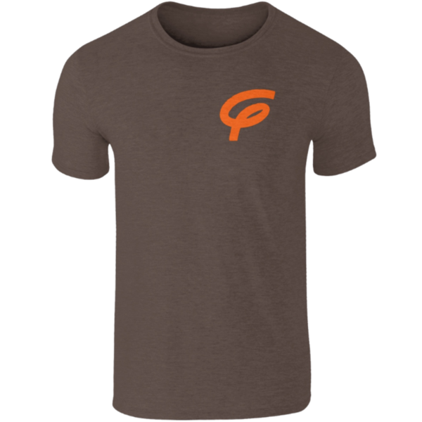 Flair SoftStyle Ringspun T-Shirt with Orange F - Brown - Mens