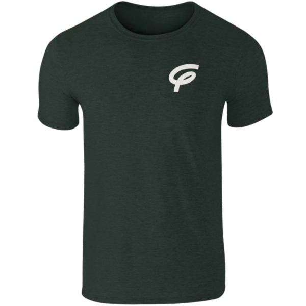 Flair SoftStyle Ringspun T-Shirt with White F - Dark Heather - Mens
