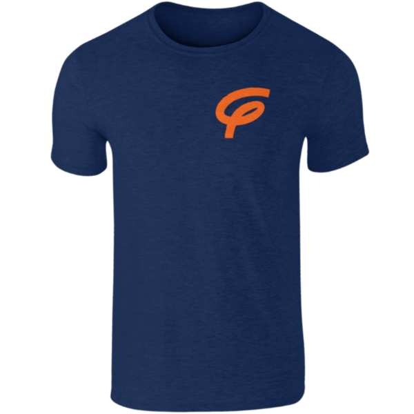 Flair SoftStyle Ringspun T-Shirt with Orange F - Navy - Mens