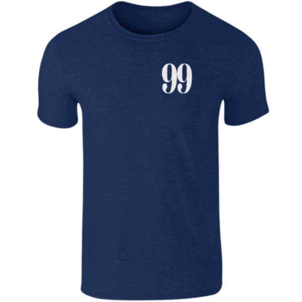 Flair SoftStyle Ringspun T-Shirt with White Large 99 - Navy - Mens