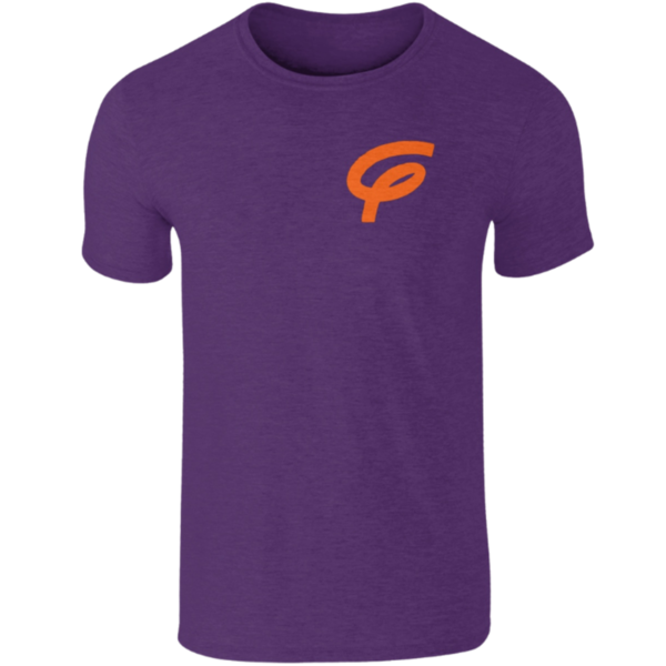 Flair SoftStyle Ringspun T-Shirt with Orange F - Purple - Mens