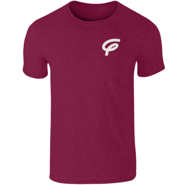 Flair SoftStyle Ringspun T-Shirt with White F - Red - Mens