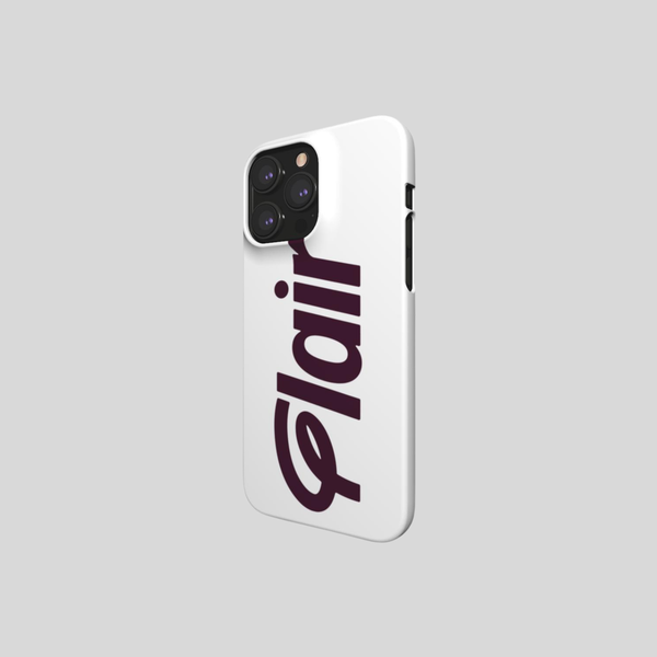 IPHONE 15 SNAP CASE WHITE WITH BLACK FLAIR