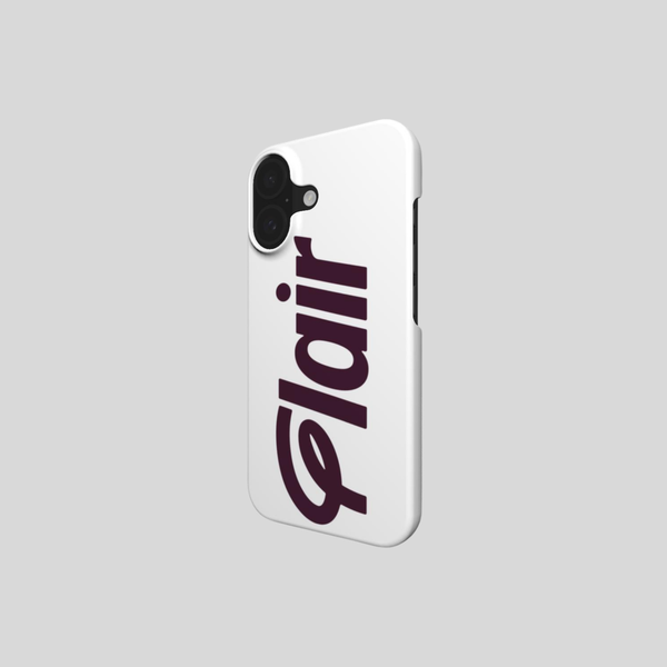 IPHONE 16 SNAP CASE WHITE WITH BLACK FLAIR