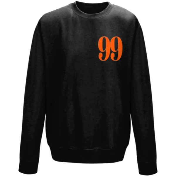 Flair Sweatshirt with Large Orange 99 - Black - Mens