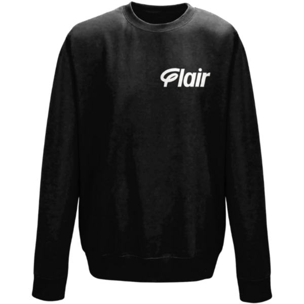 Flair Sweatshirt with White Flair Logo - Black - Mens