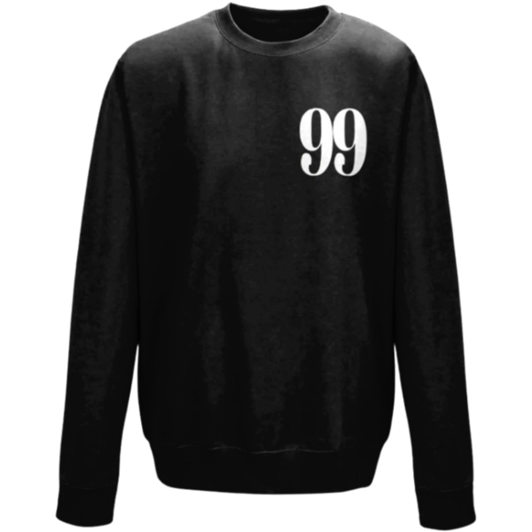 Flair Sweatshirt with White Large 99 - Black - Mens