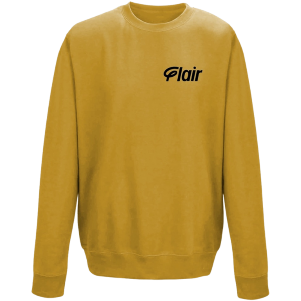 Flair Sweatshirt with Black Flair Logo - Mustard - Mens