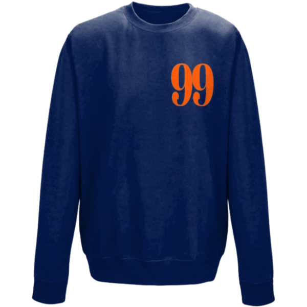 Flair Sweatshirt with Large Orange 99 - Navy - Mens
