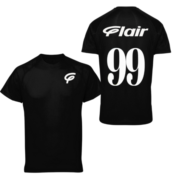 Flair TriDri Performance T-Shirt with White F with Flair 99 - Black - Mens
