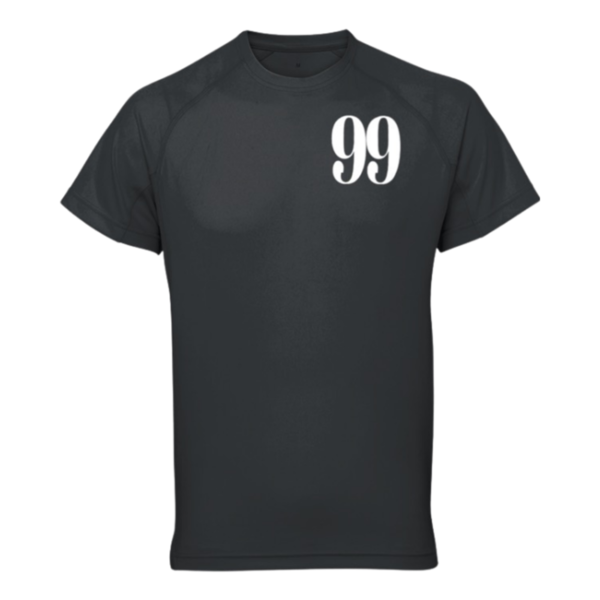 Flair TriDri Performance T-Shirt with White Large 99 - Charcoal - Mens