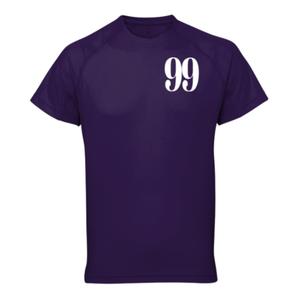 Flair TriDri Performance T-Shirt with White Large 99 - Purple - Mens
