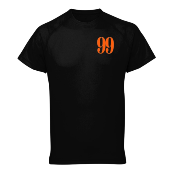 Flair TriDri Panelled Tech T-Shirt with Orange 99 - Black - Mens