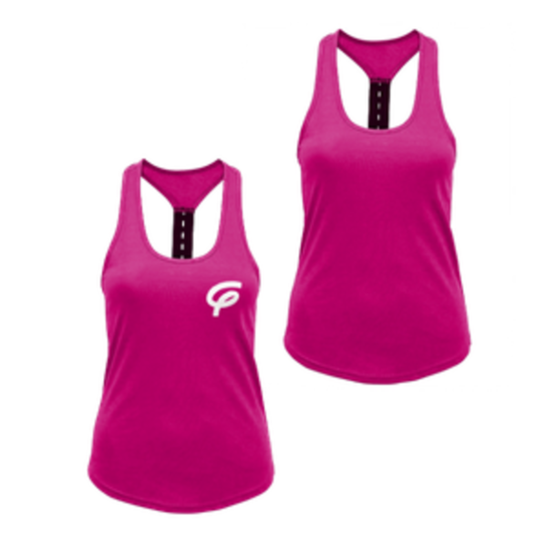 WOMENS TRIDRI PERFORMANCE STRAP BACK VEST - PINK - Adult