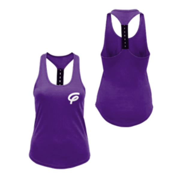 WOMENS TRIDRI PERFORMANCE STRAP BACK VEST - PURPLE - Adult
