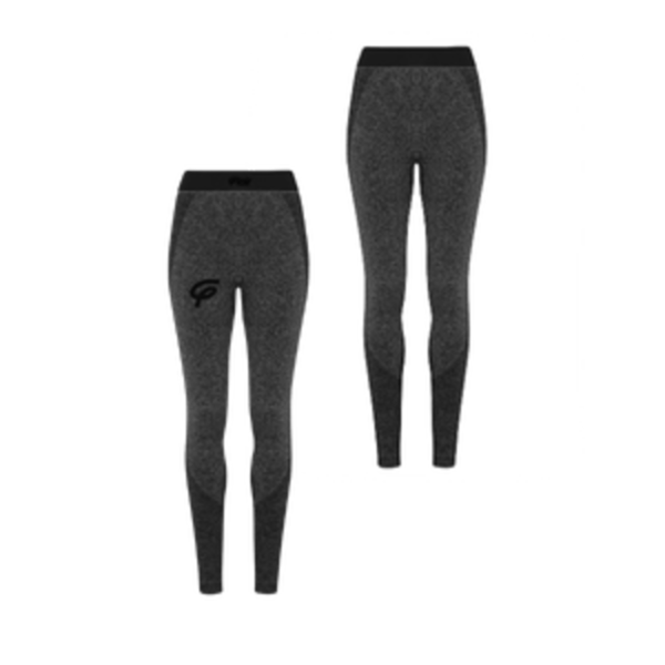 WOMENS TRIDRI SEAMLESS 3D FIT SPORTS LEGGINGS WITH BLACK FLAIR - BLACK