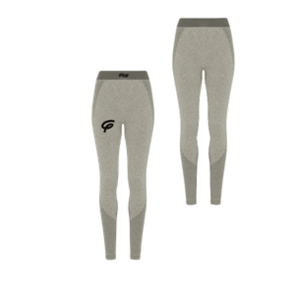 WOMENS TRIDRI SEAMLESS 3D FIT SPORTS LEGGINGS WITH BLACK FLAIR - OLIVE