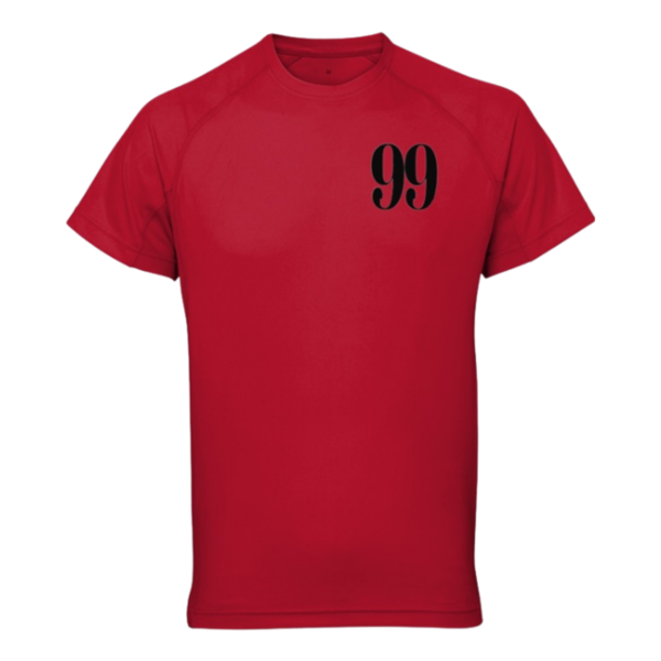 Flair TriDri Recycled Performance T-Shirt with Black 99 - Red - Mens
