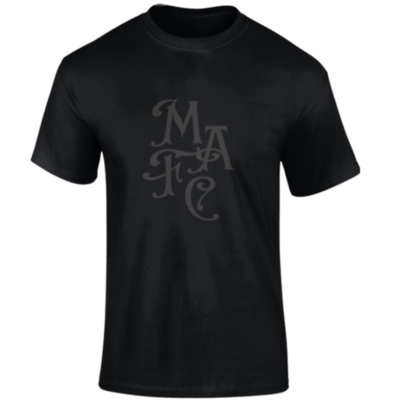 Mens Large Black Print MAFC Tshirt - Black - Adult