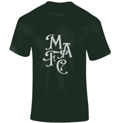 Mens Large Grey Print MAFC Tshirt - Dark Green - Adult