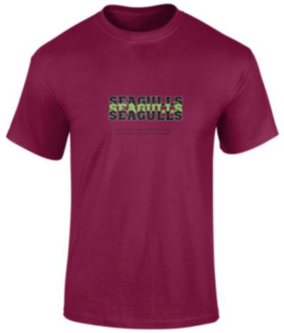 Junior Triple Seaguls T Shirt - Red