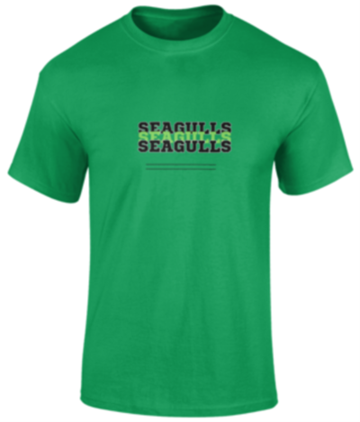 Junior Triple Seaguls T Shirt - Green