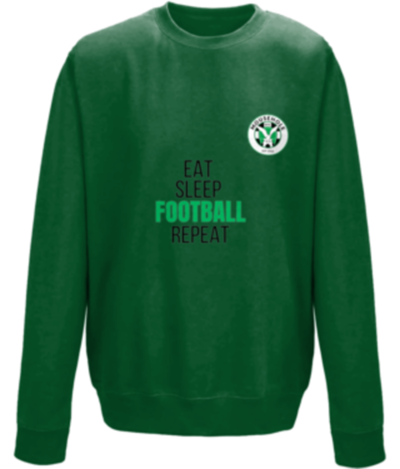 Mens Eat Sleep Football Sweatshirt - Green