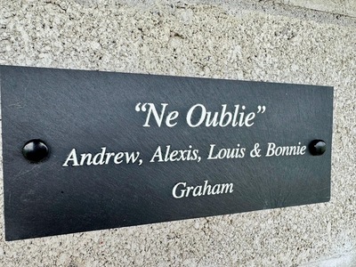 Personalised Plaque on the Solomon Browne Wall