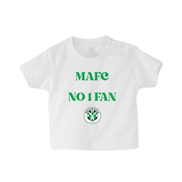 BABYBUGZ NO 1 FAN T SHIRT - WHITE - Infant&Baby