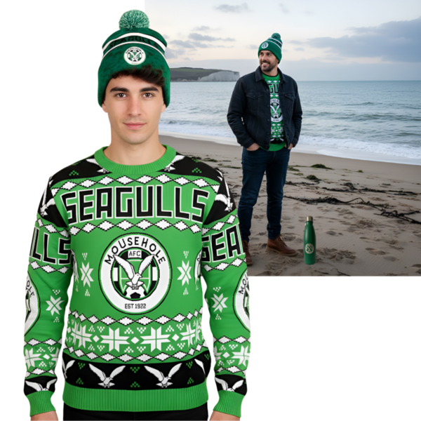 Mens Christmas Jumper Green