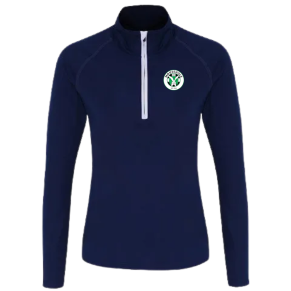 Mens TriDri Performance 1/4 Zip Top - Navy/White